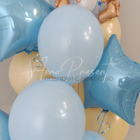 Бежево-голубое облако для малыша